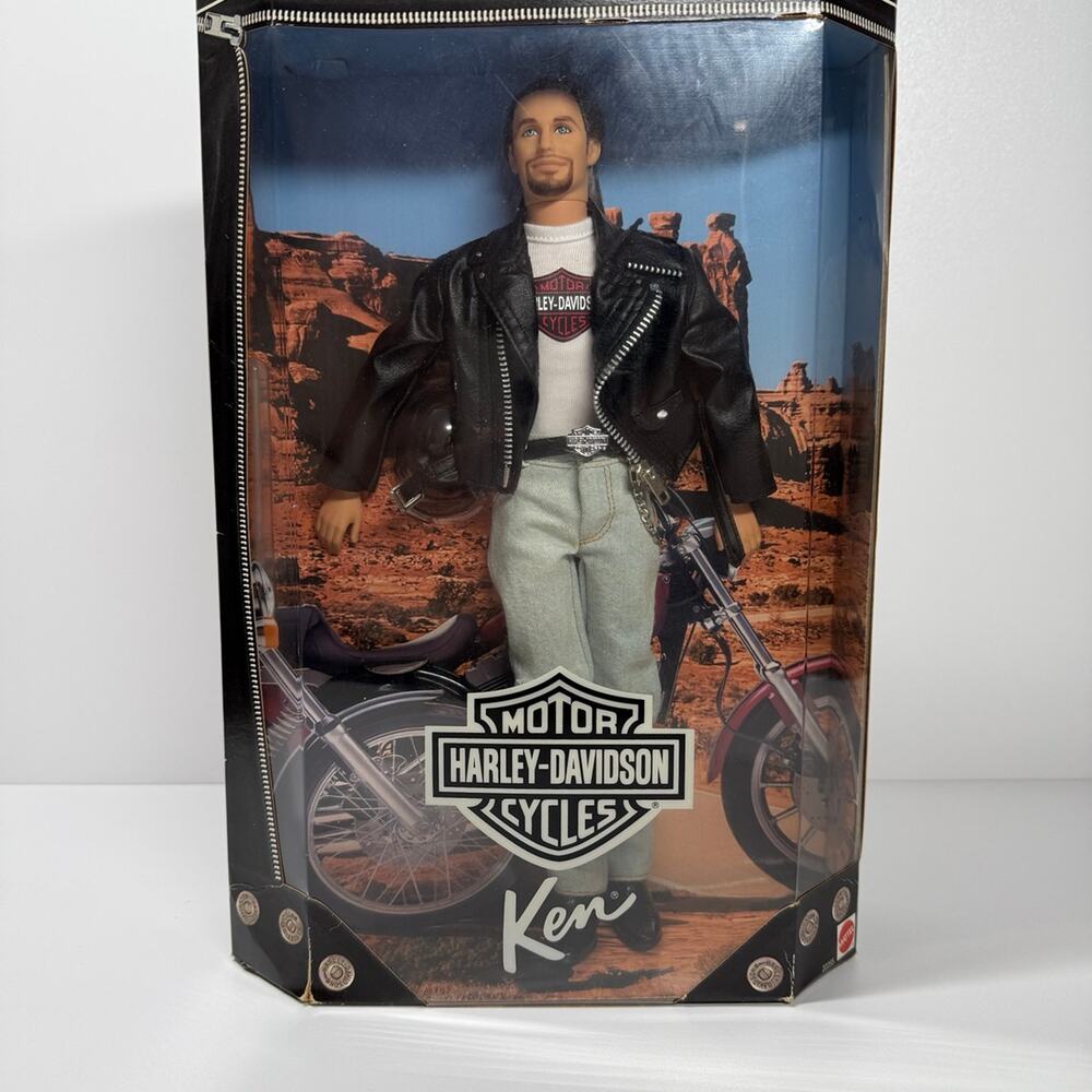 NIB • Harley Davidson Motorcycle's Ken Barbie Doll
# 22255 Rare Sealed 1998